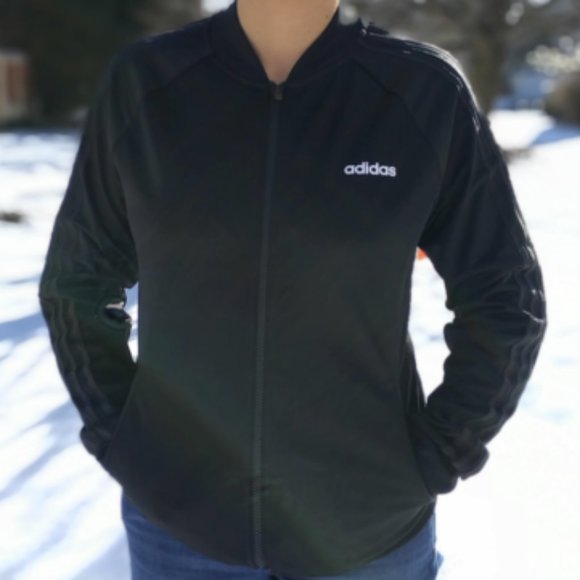 adidas Jackets & Blazers - Adidas Womens Dazzle Track Tops Jacket Solid Black